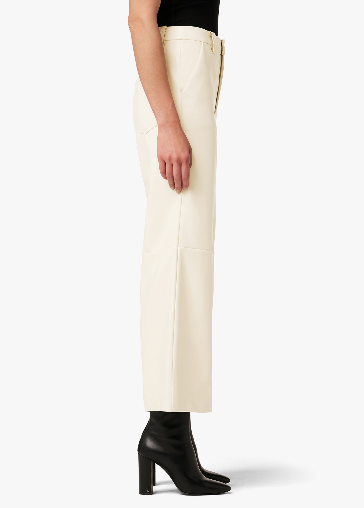 THE MIA VEGAN LEATHER CROP TROUSER