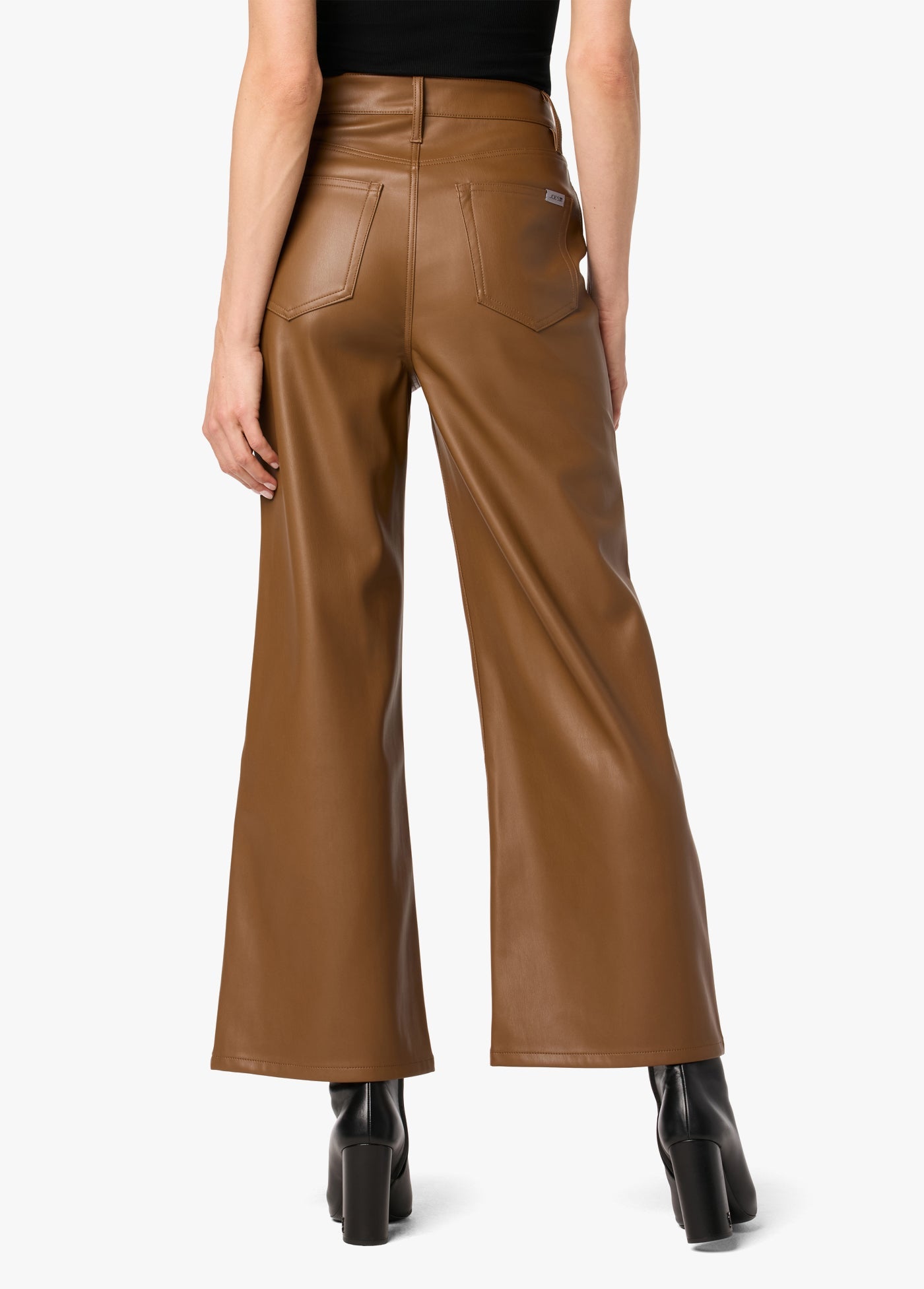 VEGAN LEATHER WIDE LEG ANKLE