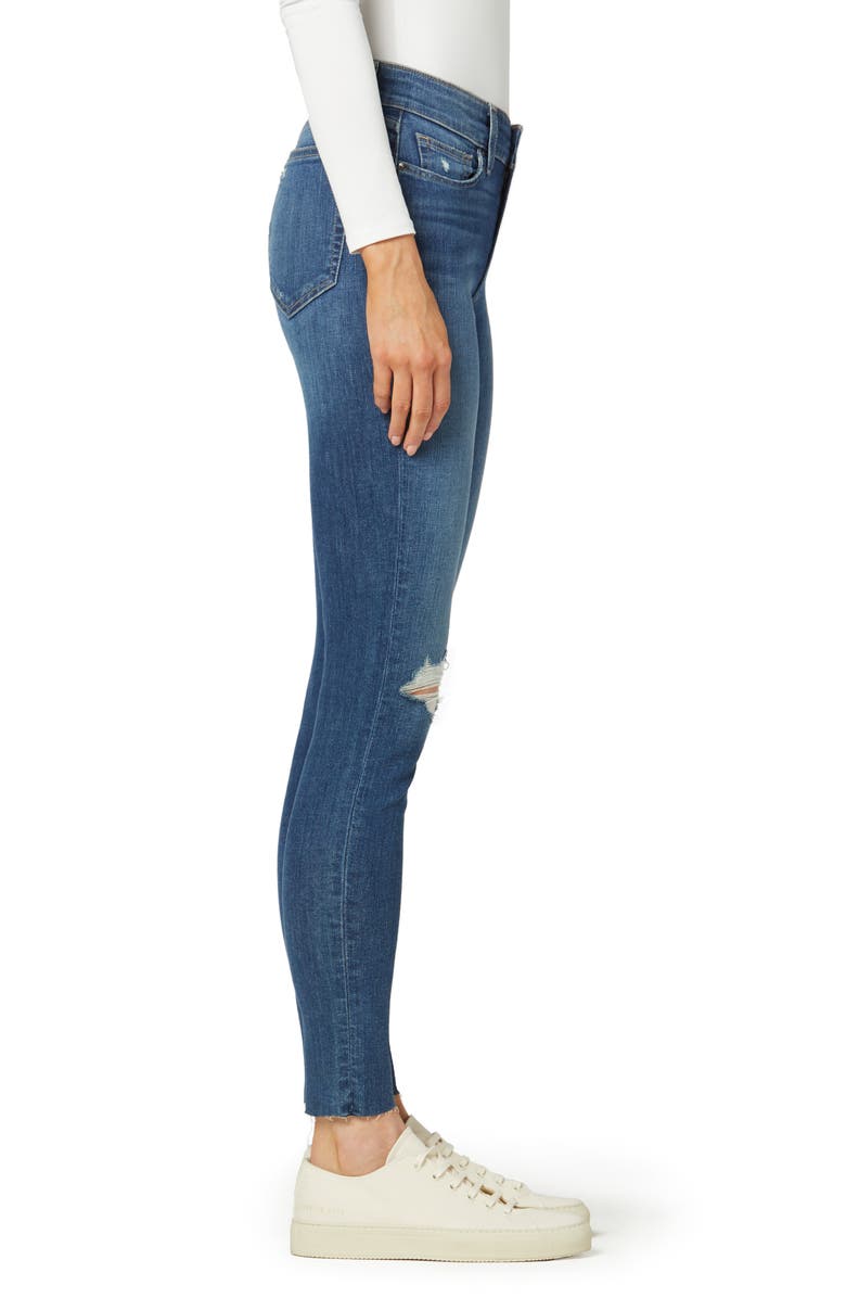 MID RISE SKINNY ANKLE DESTR W/ CUT