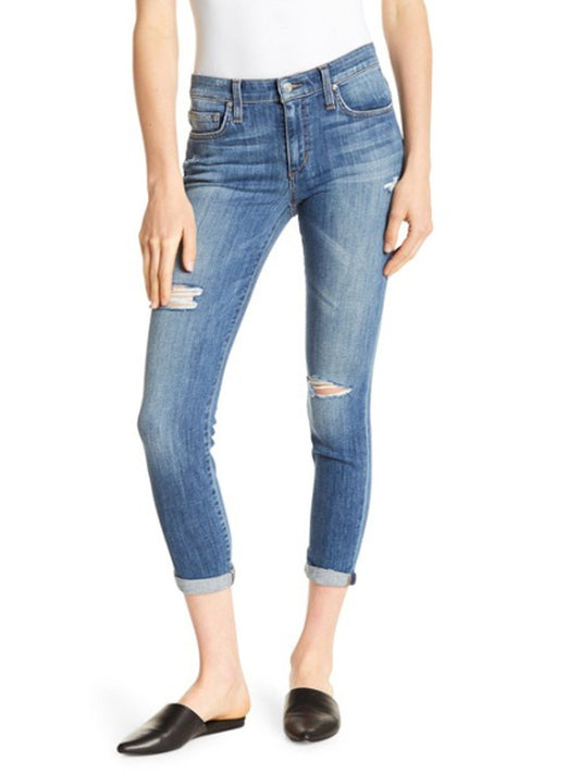 DARIA SKINNY CROP ROLLED HEM