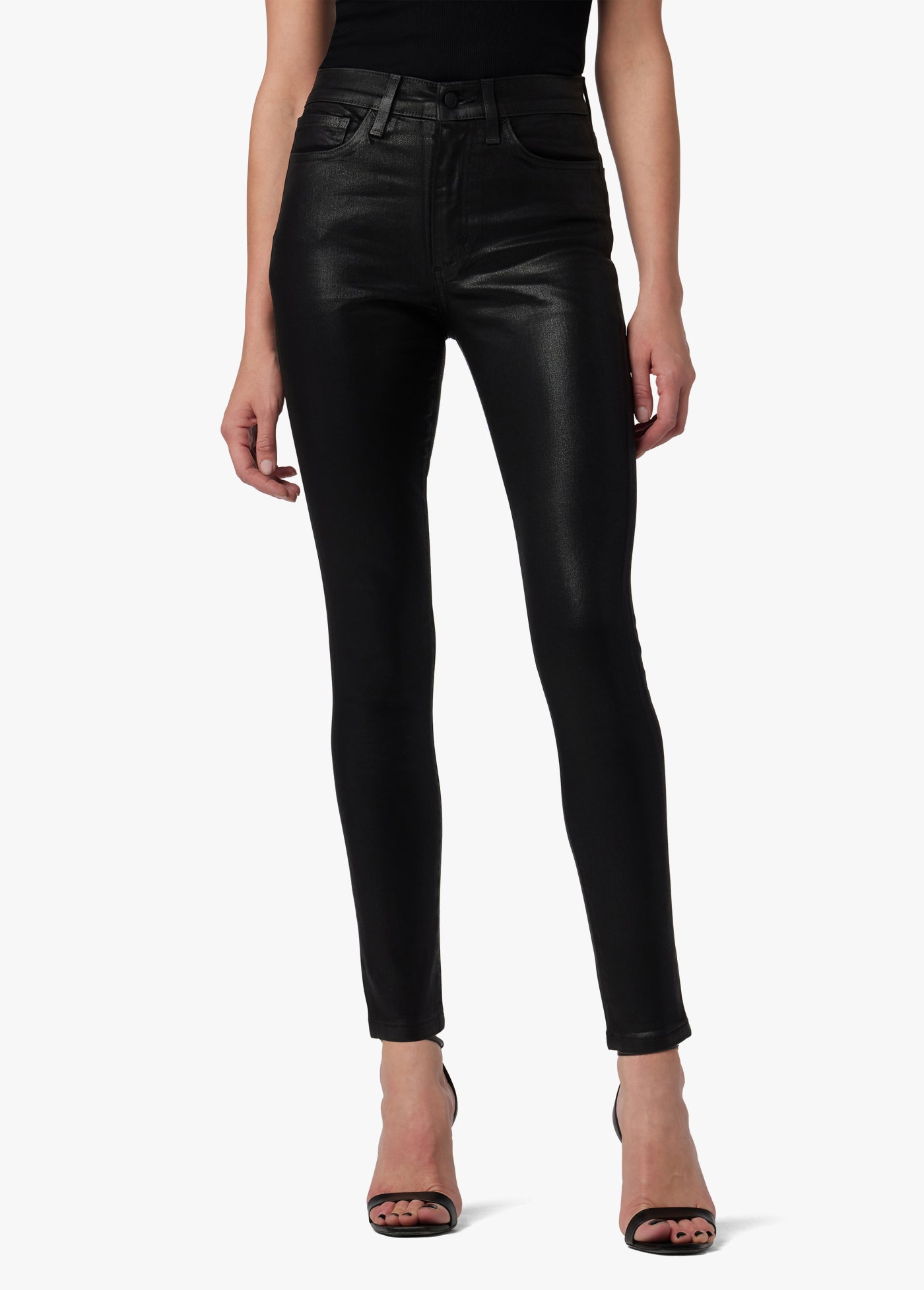 COATED HIGH RISE SKINNY ANKLE