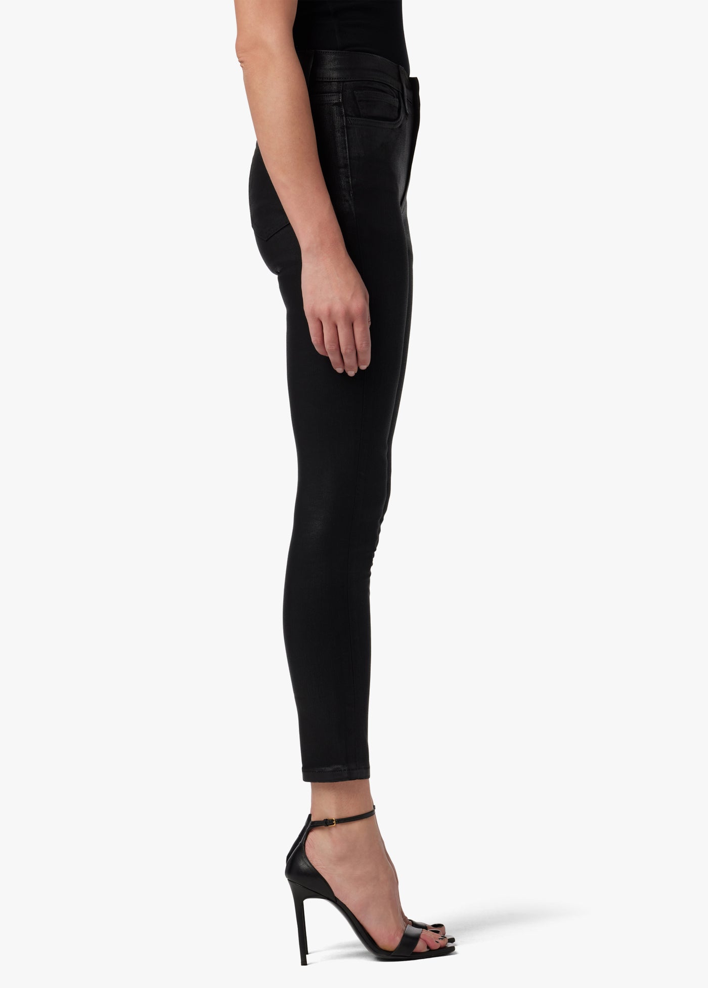 COATED HIGH RISE SKINNY ANKLE