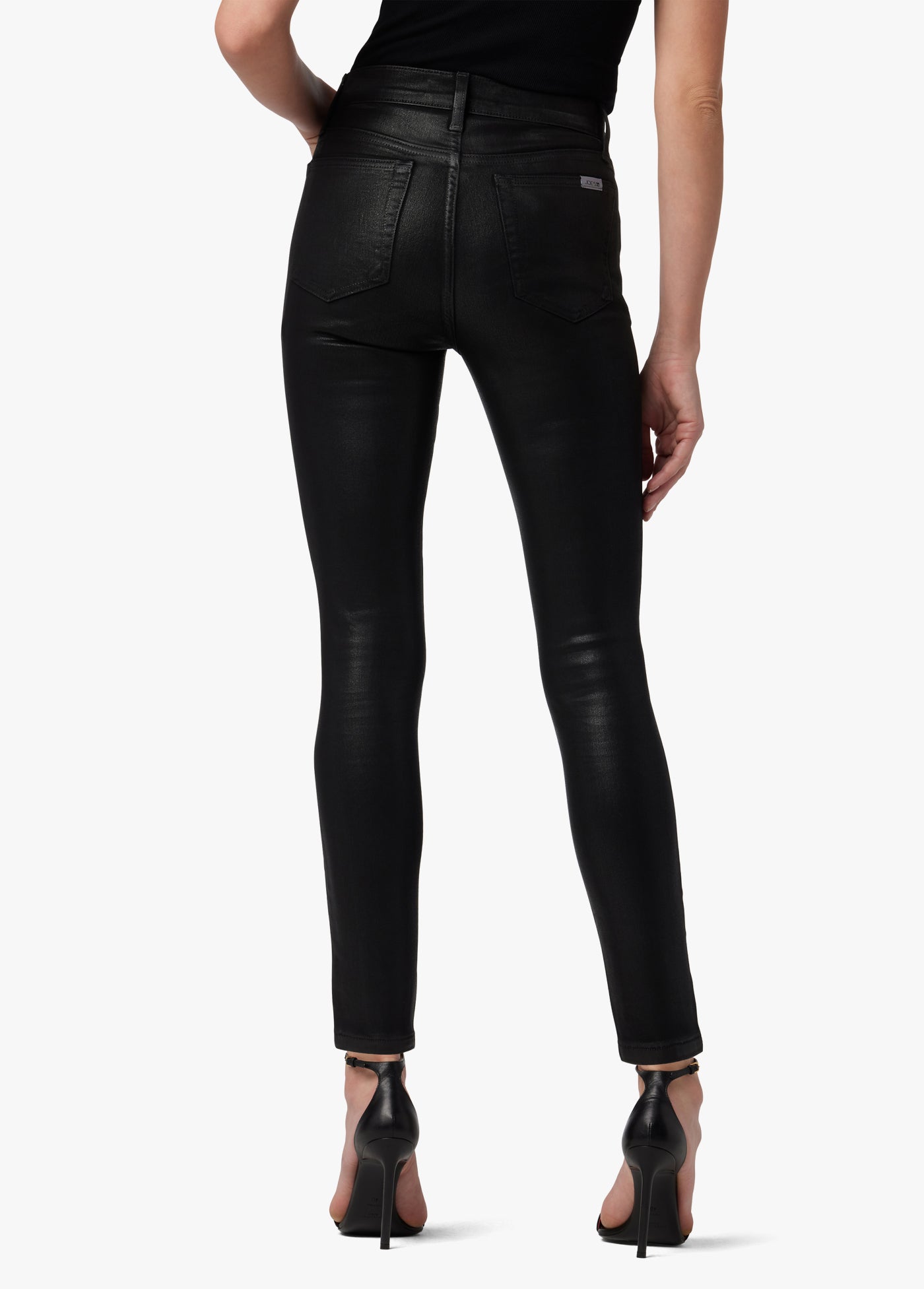 COATED HIGH RISE SKINNY ANKLE