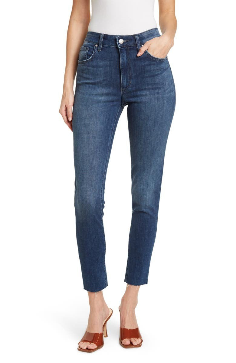 HIGH RISE SKINNY ANKLE W/ CUT