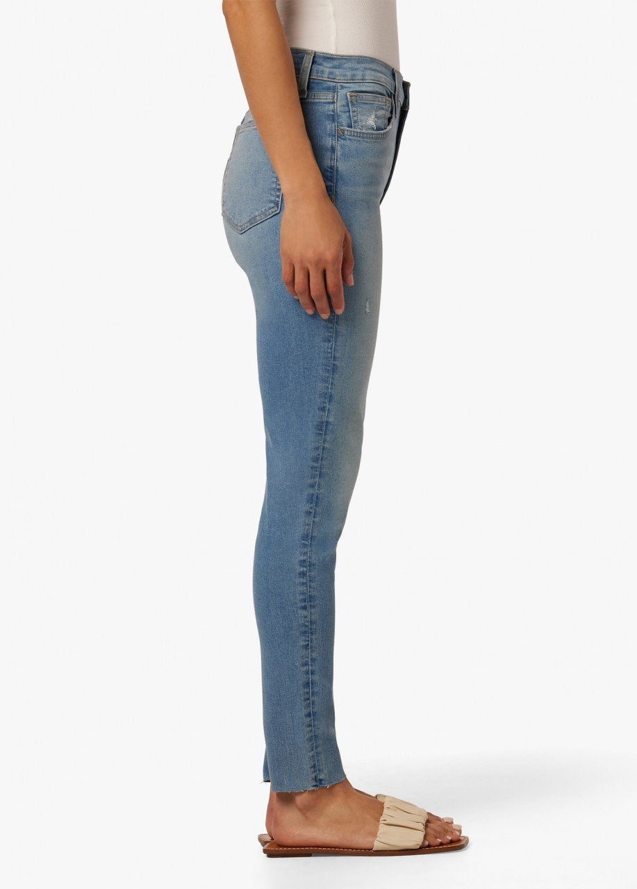 HIGH RISE SKINNY ANKLE W/DEST & CUT