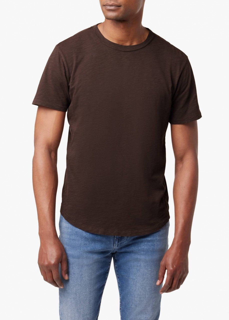 ESSENTIAL CURVED HEM SLUB TEE