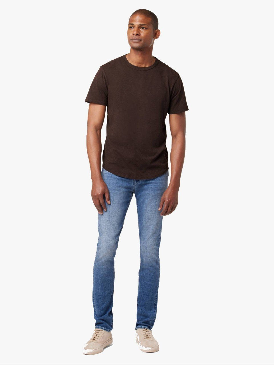 ESSENTIAL CURVED HEM SLUB TEE