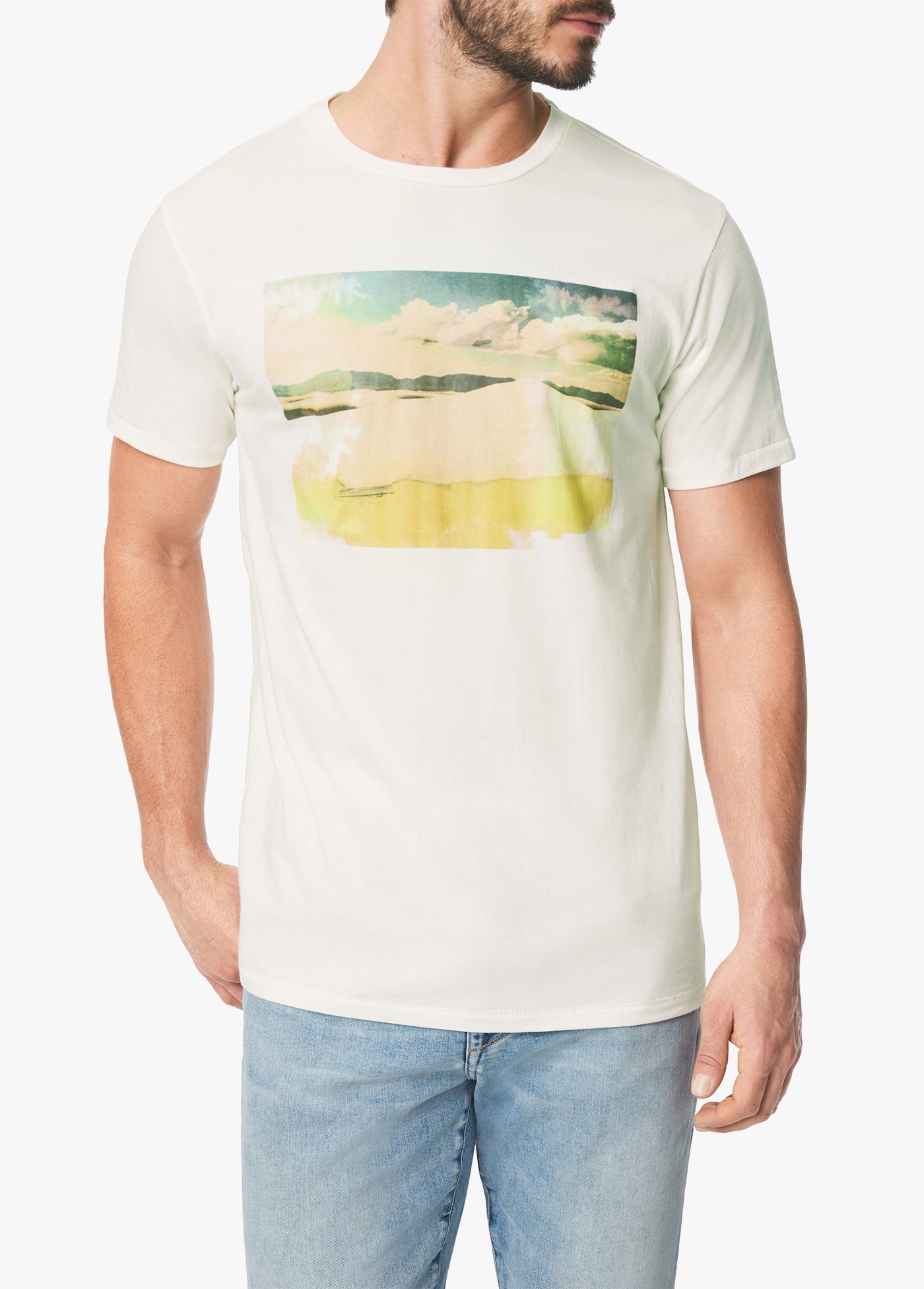 ABSTRACT SUNSET S/S CREW NECK T-SHIRT