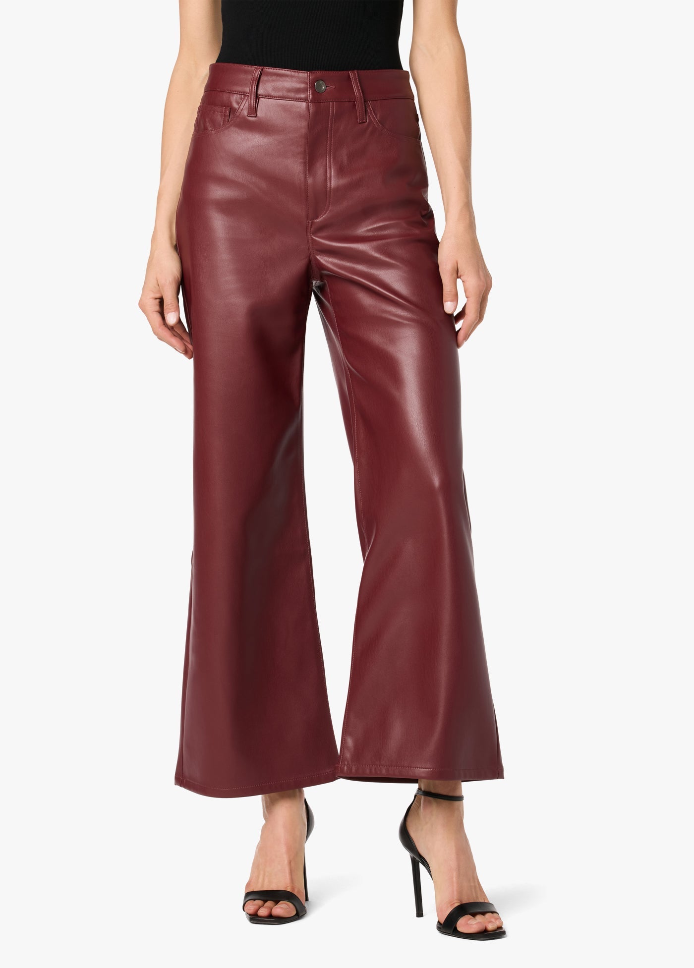VEGAN LEATHER WIDE LEG ANKLE