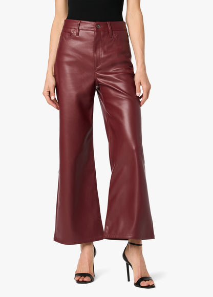 VEGAN LEATHER WIDE LEG ANKLE
