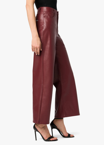 VEGAN LEATHER WIDE LEG ANKLE