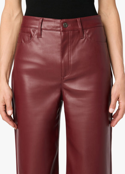 VEGAN LEATHER WIDE LEG ANKLE