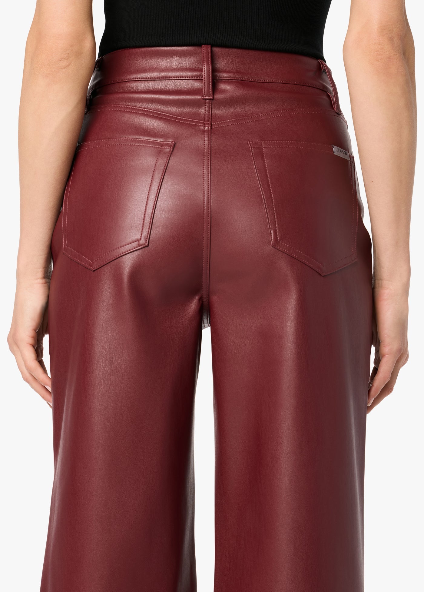 VEGAN LEATHER WIDE LEG ANKLE