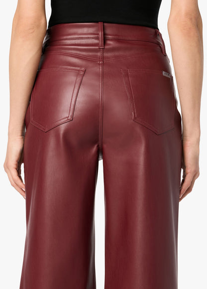 VEGAN LEATHER WIDE LEG ANKLE