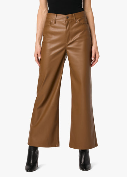 VEGAN LEATHER WIDE LEG ANKLE