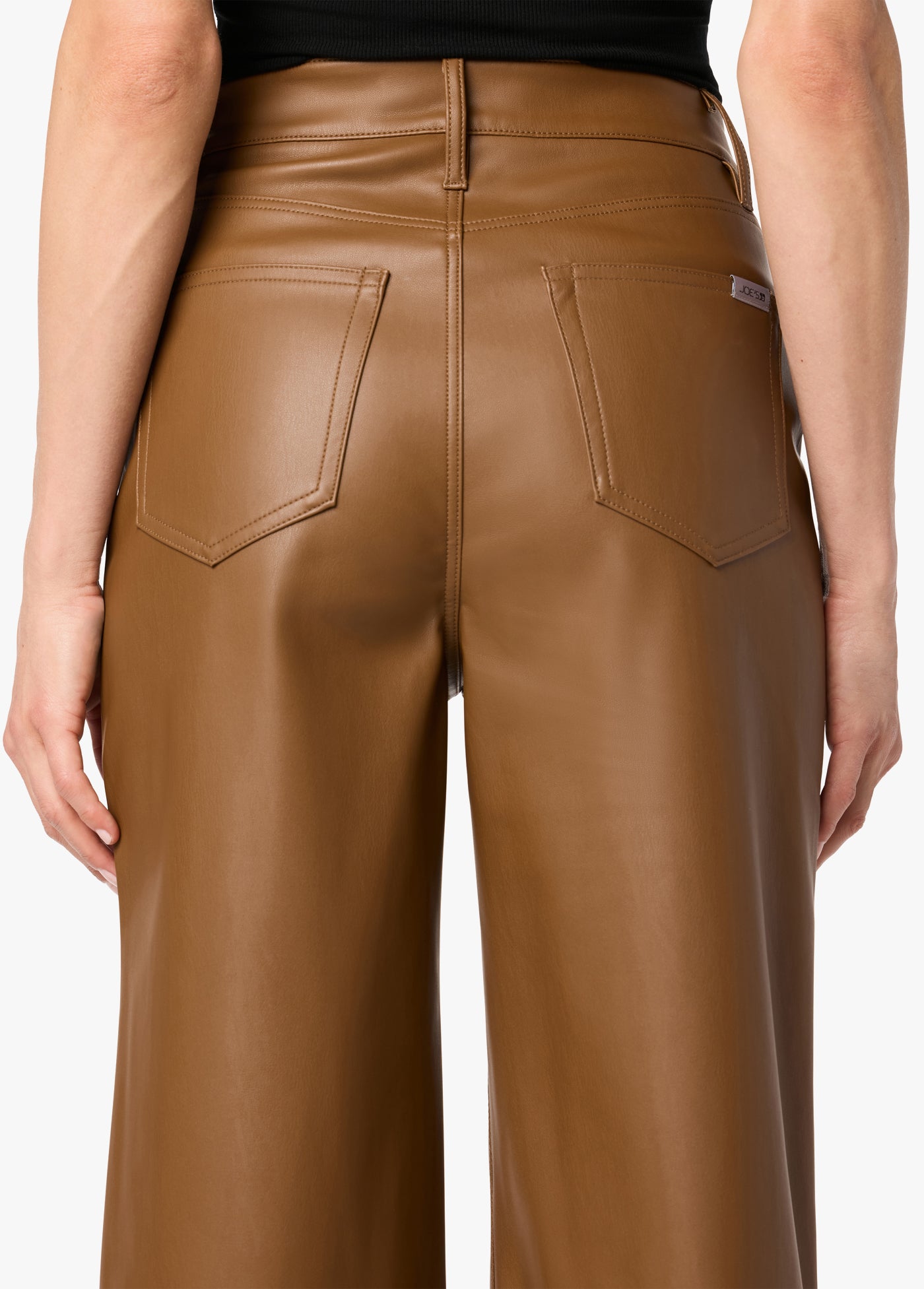 VEGAN LEATHER WIDE LEG ANKLE