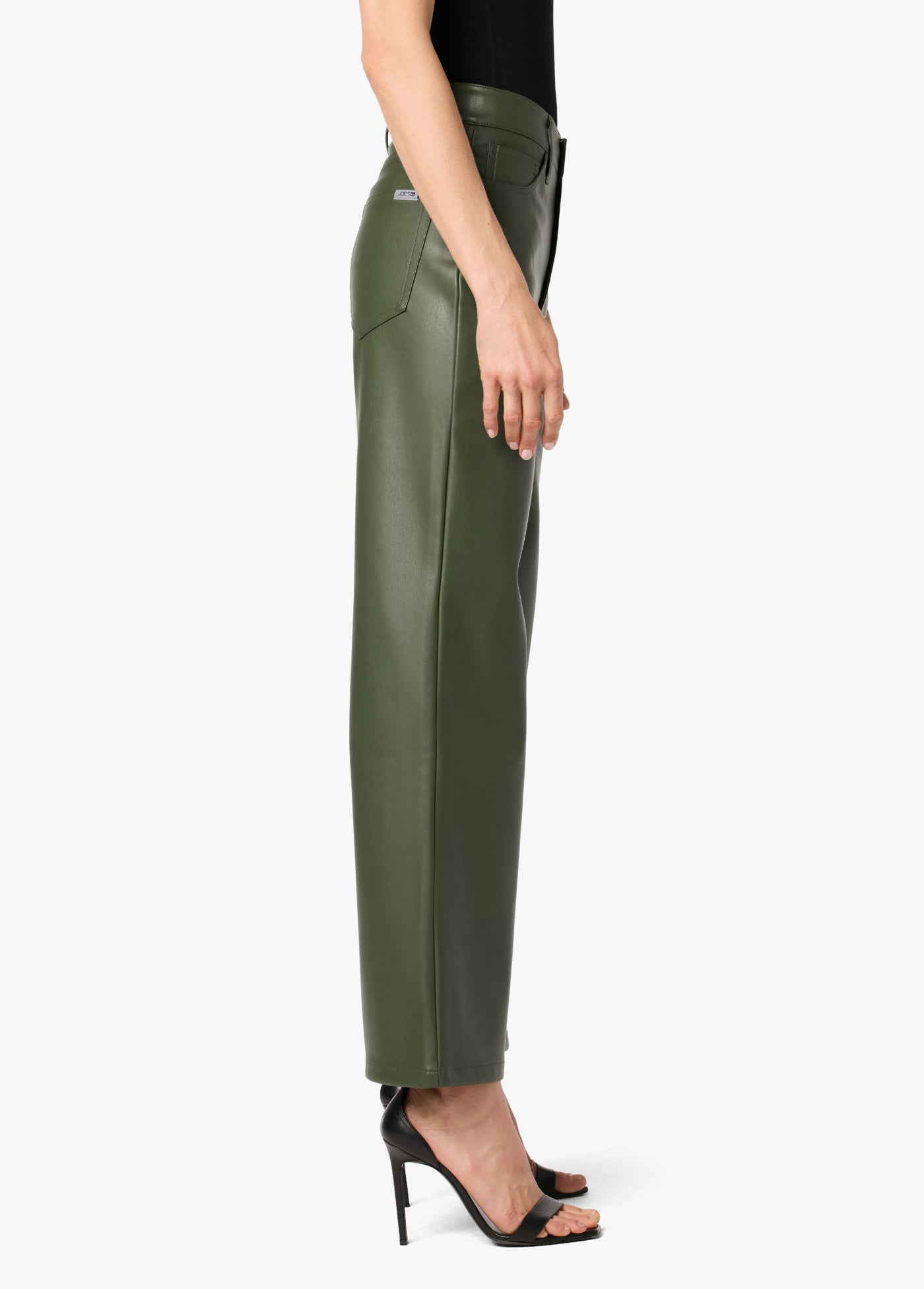 VEGAN LEATHER WIDE LEG ANKLE