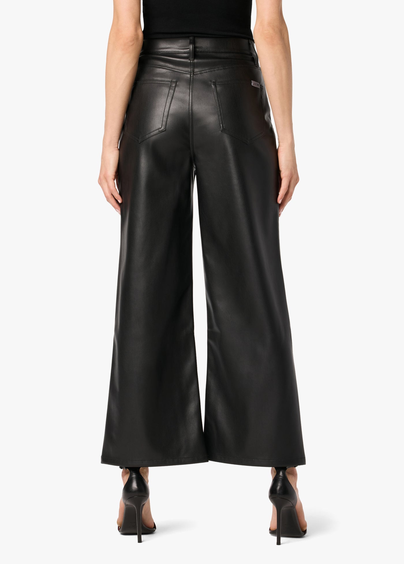 VEGAN LEATHER WIDE LEG ANKLE