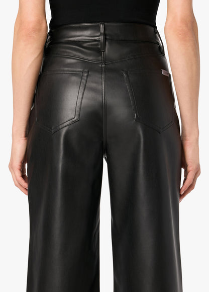 VEGAN LEATHER WIDE LEG ANKLE