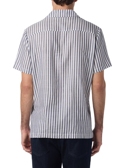 S/S STRIPE CAMP COLLAR SHIRT